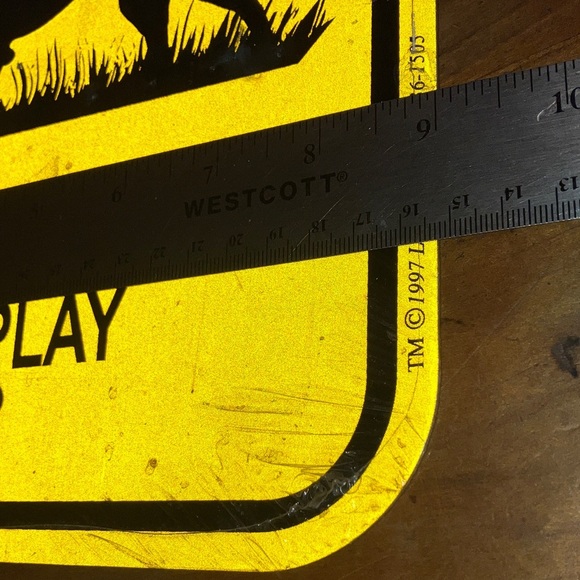 Traffic sign Yellow Slow German Shorthair dog Sign NWT - Picture 5 of 7